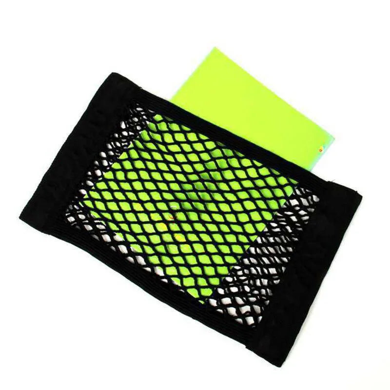 Auto Hinten Stamm Mesh Organizer Auto Hinten Sitz Zurück Verstauen Aufräumen Netzwerk Tasche Stamm Elastische Klett Tasche Auto Organisatoren