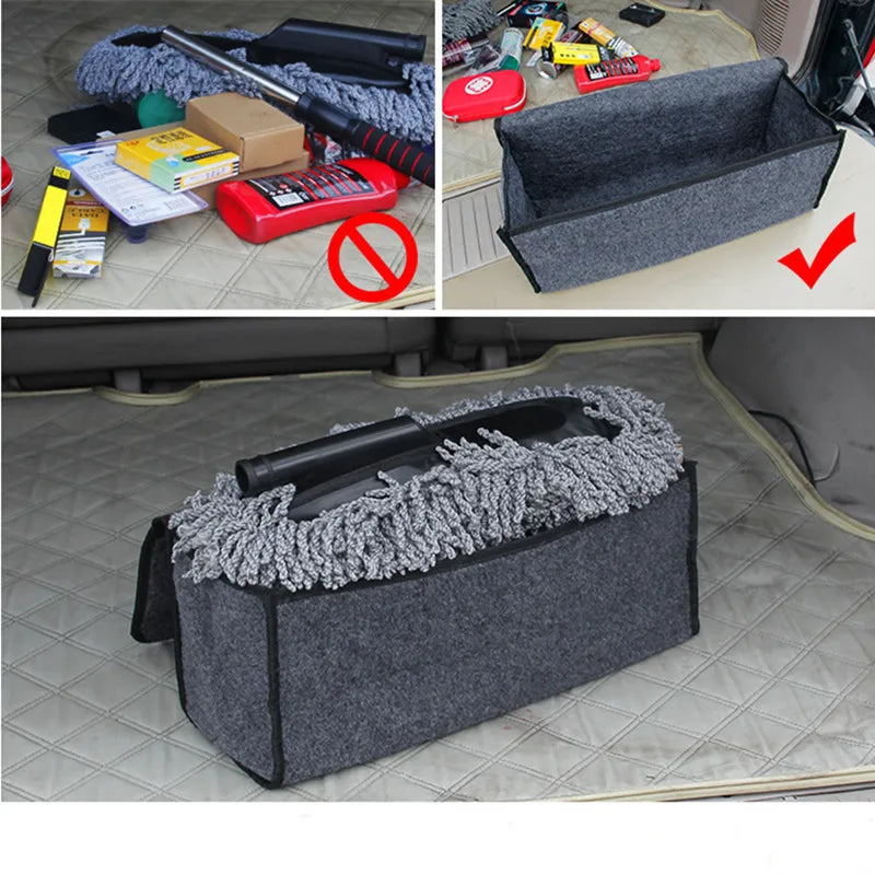 Auto Lagerung Reisetasche Weichen Woll Filz Auto Trunk Organizer Auto Lagerung Box Tasche Feuerfeste Verstauen Aufräumen Paket Decke Werkzeug