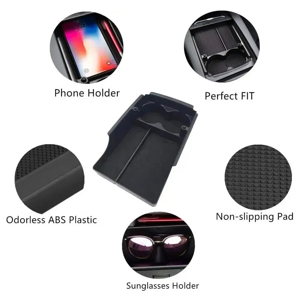Auto Mittel konsole Armlehne Aufbewahrung sbox Tablett Organizer Anti-Rutsch-Matten Lagerung Aufräumen für Tesla Modell x Auto Organisation