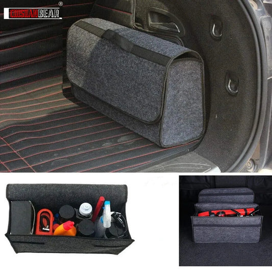 Auto Lagerung Reisetasche Weichen Woll Filz Auto Trunk Organizer Auto Lagerung Box Tasche Feuerfeste Verstauen Aufräumen Paket Decke Werkzeug