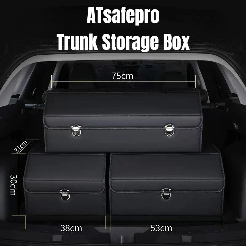 Atsafepro 65l Organizer für die Aufbewahrung von Kofferraum kästen und die Reinigung von Autozubehör Innen fahrzeug liefert Zubehör für das Auto
