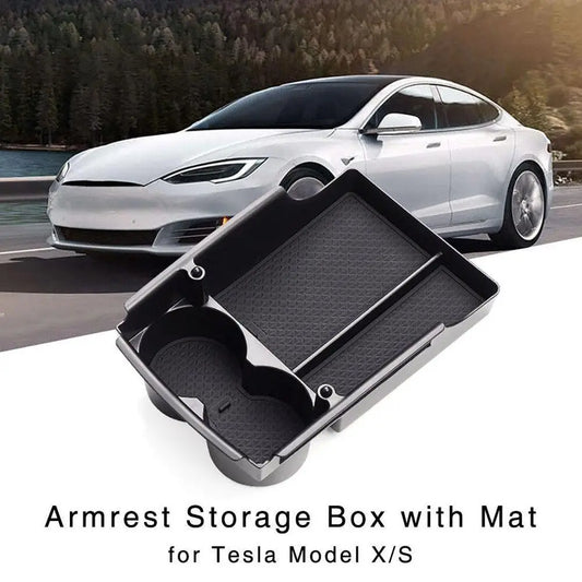 Auto Mittel konsole Armlehne Aufbewahrung sbox Tablett Organizer Anti-Rutsch-Matten Lagerung Aufräumen für Tesla Modell x Auto Organisation